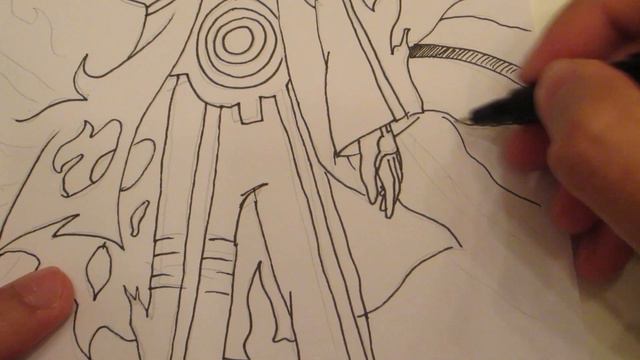 Drawing No Jutsu: How to draw Naruto Bijuu Mode 2 ナルト смотреть онлайн