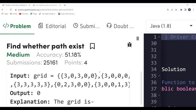 Find whether path exist || GeeksforGeeks || Problem of the Day || Must Watch смотреть онлайн