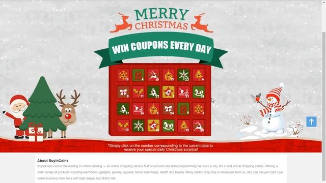 Рождественская акция в магазине Buyincoins. смотреть онлайн
