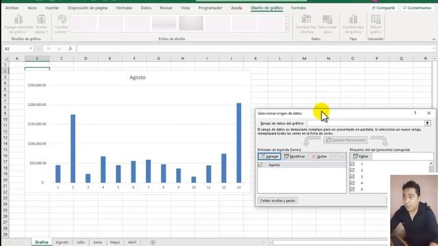 Excel | Graficar datos de dos o mas hojas de calculo смотреть онлайн