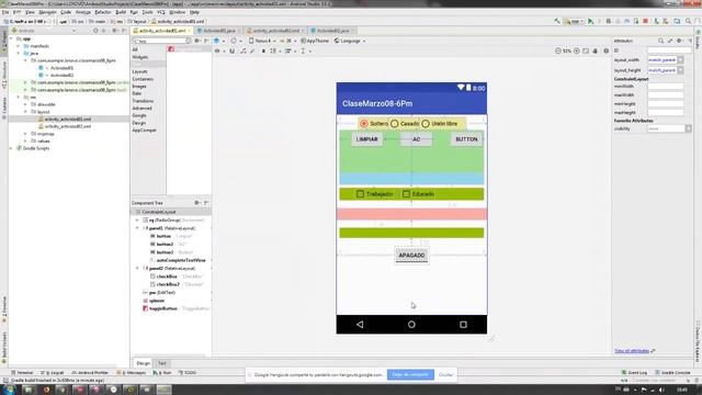 Clase 06. Radiobotones. Paneles. Spinner. AutoCompleteTextView. ScrollView. Orientación. смотреть онлайн