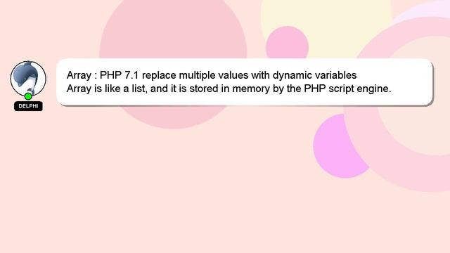 Array : PHP 7.1 replace multiple values with dynamic variables смотреть онлайн