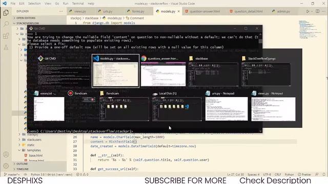 RICHTEXT EDITOR in Django | Stackoverflow Clone with django part 11 | Django Tutorial | Desphixs смотреть онлайн