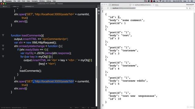 JSON+AJAX+API 0612 List Comments смотреть онлайн