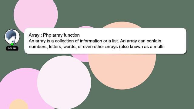 Array : Php array function смотреть онлайн
