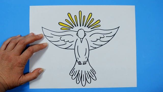 How To Draw Dove Of Peace. Easy. Step by step. Pigeon. Ukraine.Як намалювати голуба Миру. Україна смотреть онлайн