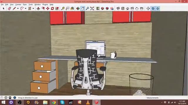 Mini cubicle office made from sketch-up pro смотреть онлайн
