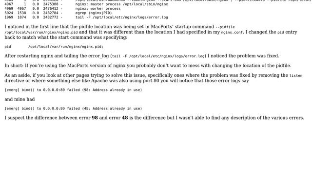 nginx error_log reports "bind() to 0.0.0.0:80 failed (48: Address already in use)" смотреть онлайн