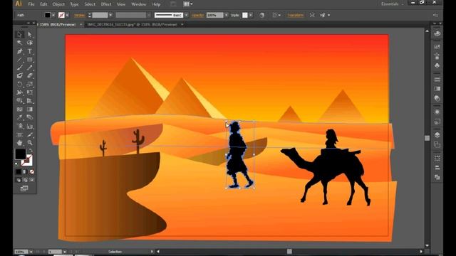 Tutorial easy drawing desert landscape in illustrator смотреть онлайн
