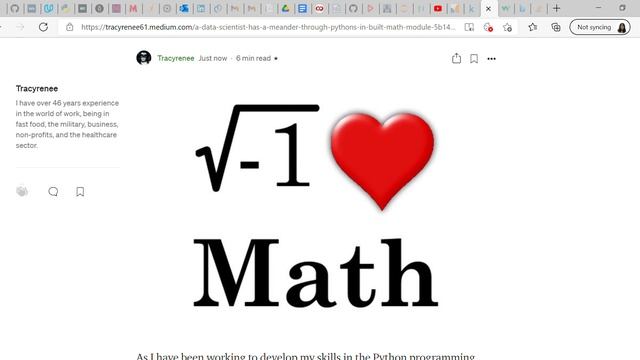 A data scientist has a meander through Python’s in built math module - blog post смотреть онлайн
