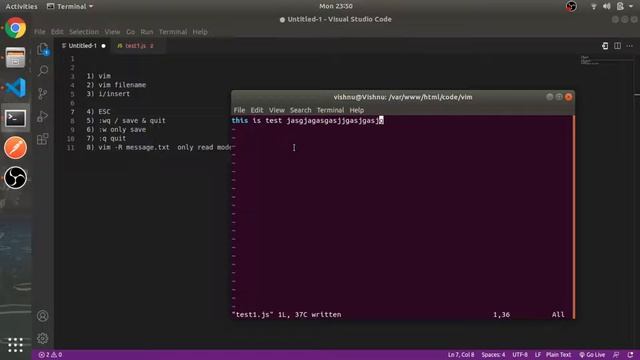 File create,read, save & quit | #2 | Vim Editor Tutorial in Hindi смотреть онлайн