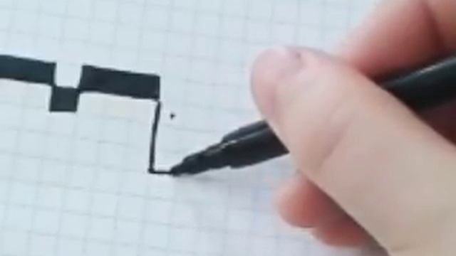 Как нарисовать сердечко по клеточкам? смотреть онлайн