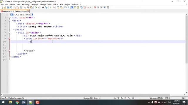 Frontend100k - Bài 3 : Các thẻ trong form nhập liệu - có 4 thẻ mà hàng chục thuộc tính смотреть онлайн