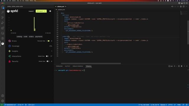 Sprkl with Kubernetes cluster (Integration with Okteto) смотреть онлайн