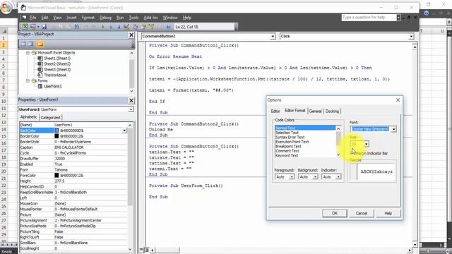 Excel VBA : How to make font size bigger in excel VBA Editor смотреть онлайн