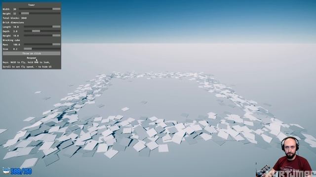 Throw Cubes into Brick Towers To Collapse Them смотреть онлайн