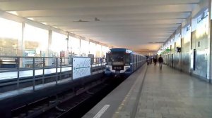 Много электропоездов на Рыбацком