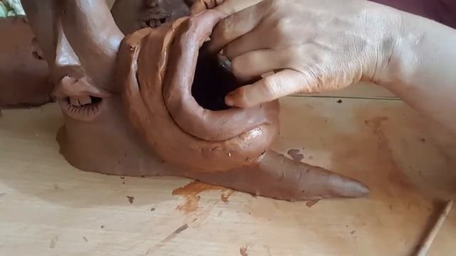 Мастер-класс по керамике, гончарное дело для начинающих, лепка из глины садовой скульптуры, улитка смотреть онлайн