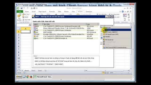 Lập trình VBA và SQL, ADO trong Excel kết nối CSDL Access trong mạng LAN, Internet - A-Tools смотреть онлайн