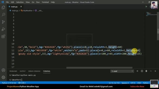 How to Create Python Weather App | Build Your First Python App | Part1-(2) смотреть онлайн
