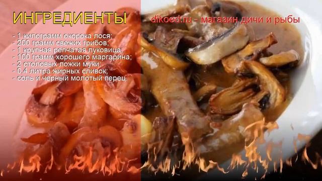 Рецепты из лося - как приготовить лося пошаговый рецепт - Мясо лося в сливочном соусе за 75 минут смотреть онлайн