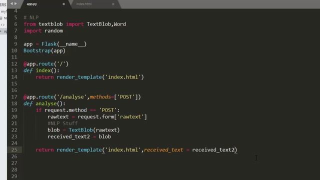 Building a NLP-based Flask App with TextBlob смотреть онлайн