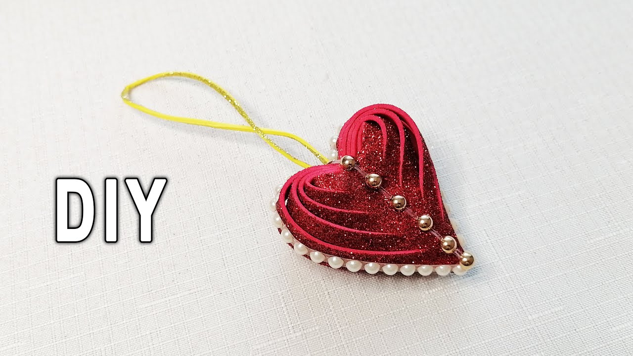 3D сердечко подвеска Поделки в подарок на своими руками Мастер Класс смотреть онлайн