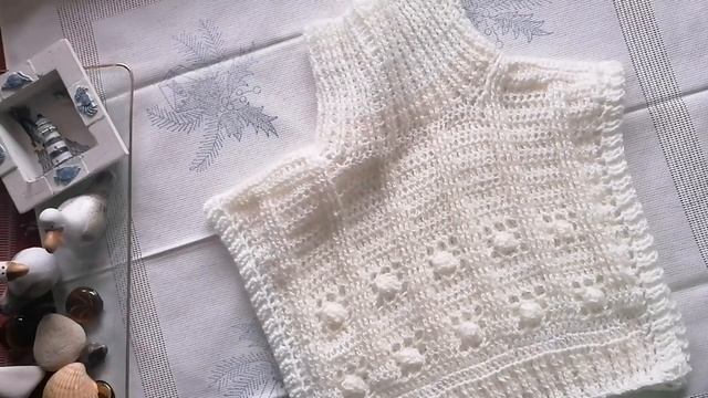 Манишка из двух видов пряжи / пряжа Phildar/ нюансы смотреть онлайн