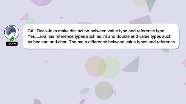 C# : Does Java make distinction between value type and reference type смотреть онлайн