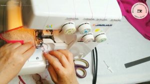 Обработка пройм и горловины на трикотажной майке рюшем.