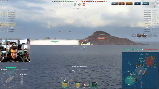 Стрим: WoWS - Помогаем 19CaHTuMeTPoB качаться смотреть онлайн