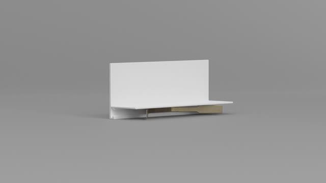 Микроплинтус для пола L образный белый Ликорн