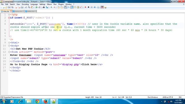 How to Create, Use and Delete PHP Cookies - PHP Tutorial with Example смотреть онлайн