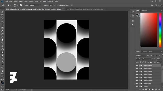 Circle Shadow Effect - Tutorial Photoshop CC 2019 смотреть онлайн