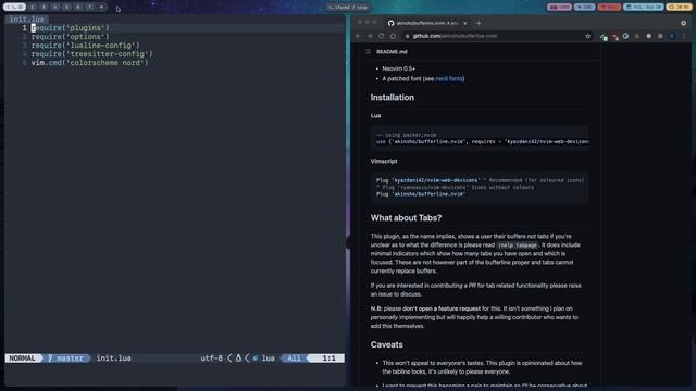 Installing lualine.nvim and bufferline.nvim - Neovim Lua From Scratch #3 смотреть онлайн