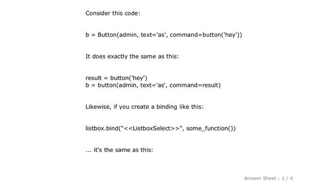 PYTHON : Why is the command bound to a Button or event executed when declared? смотреть онлайн