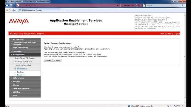How to upgrade Avaya Aura® Application Enablement Services vApp on VMware to r6.3.3? смотреть онлайн