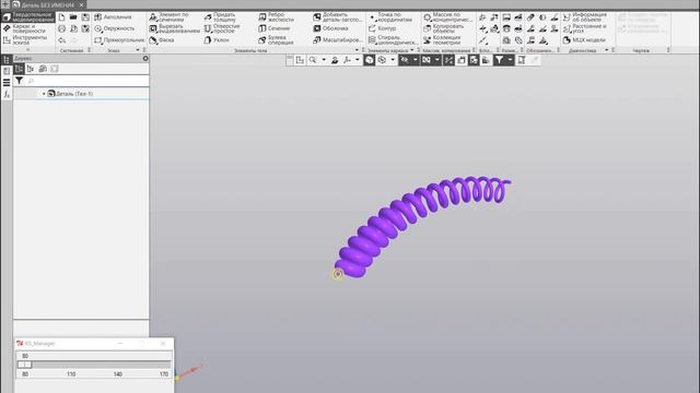 Компас-3D. Python. Пружина. смотреть онлайн
