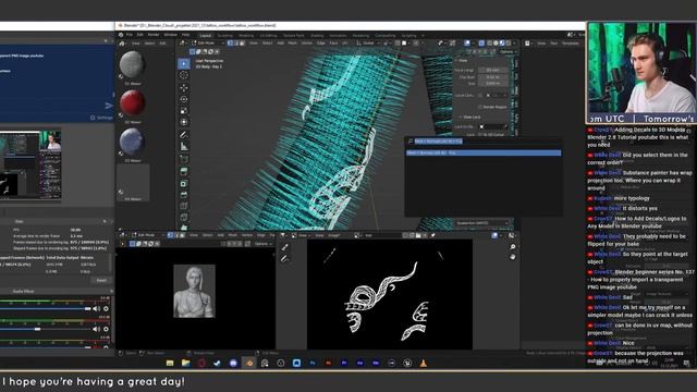 Applying Big Tattoos to Characters in Blender Part 2 смотреть онлайн