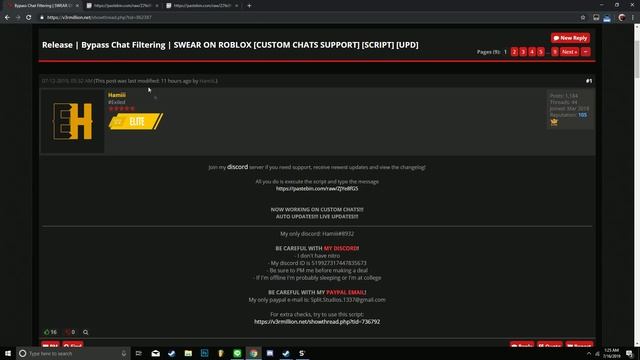 ROBLOX FILTER BYPASS ? | SWEAR IN ROBLOX WITHOUT TAGS | WORKING 2019!!! | ROBLOX EXPLOIT смотреть онлайн