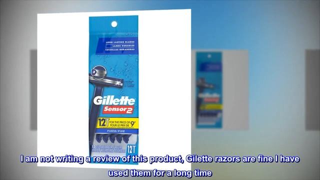 Gillette Sensor2 Men's Disposable Razor, 12 Count (Pack of 3), Blue смотреть онлайн