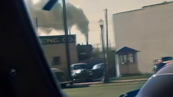 Detroit, late 1940s in color [60fps, Remastered] w added sound