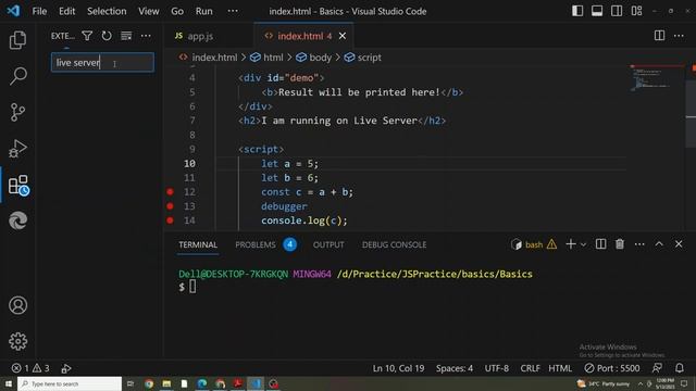 Install Live Server extension in VS Code | How to run html files in server mode смотреть онлайн