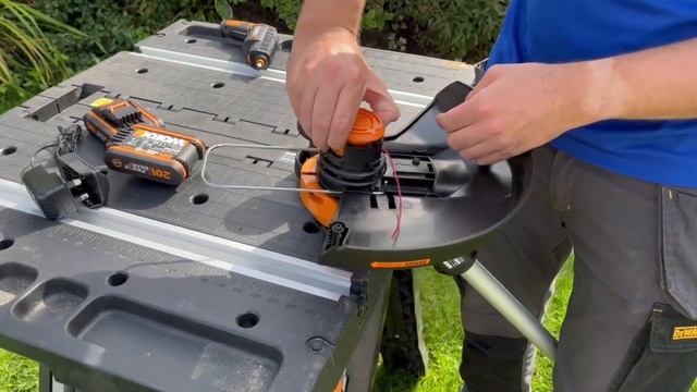 WORX WG163E 18V (20V MAX) Cordless Grass Trimmer/strimmer with Command Feed Assembly and Review смотреть онлайн