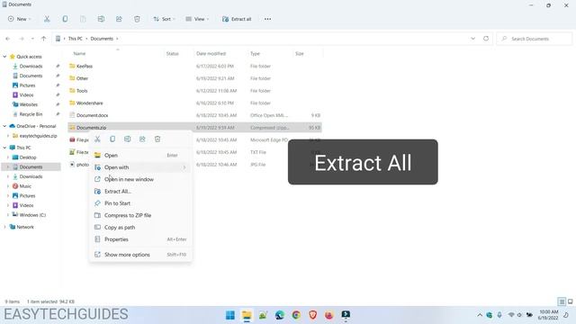 How to open (unzip) a ZIP file on Windows 11 (step by step) смотреть онлайн