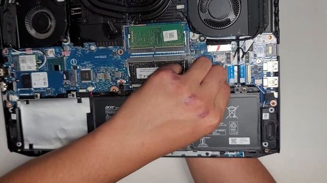 Acer Nitro 5 N20C1 AN515-55-53AG Disassembly RAM SSD Hard Drive Upgrade Battery Replacement Repair смотреть онлайн