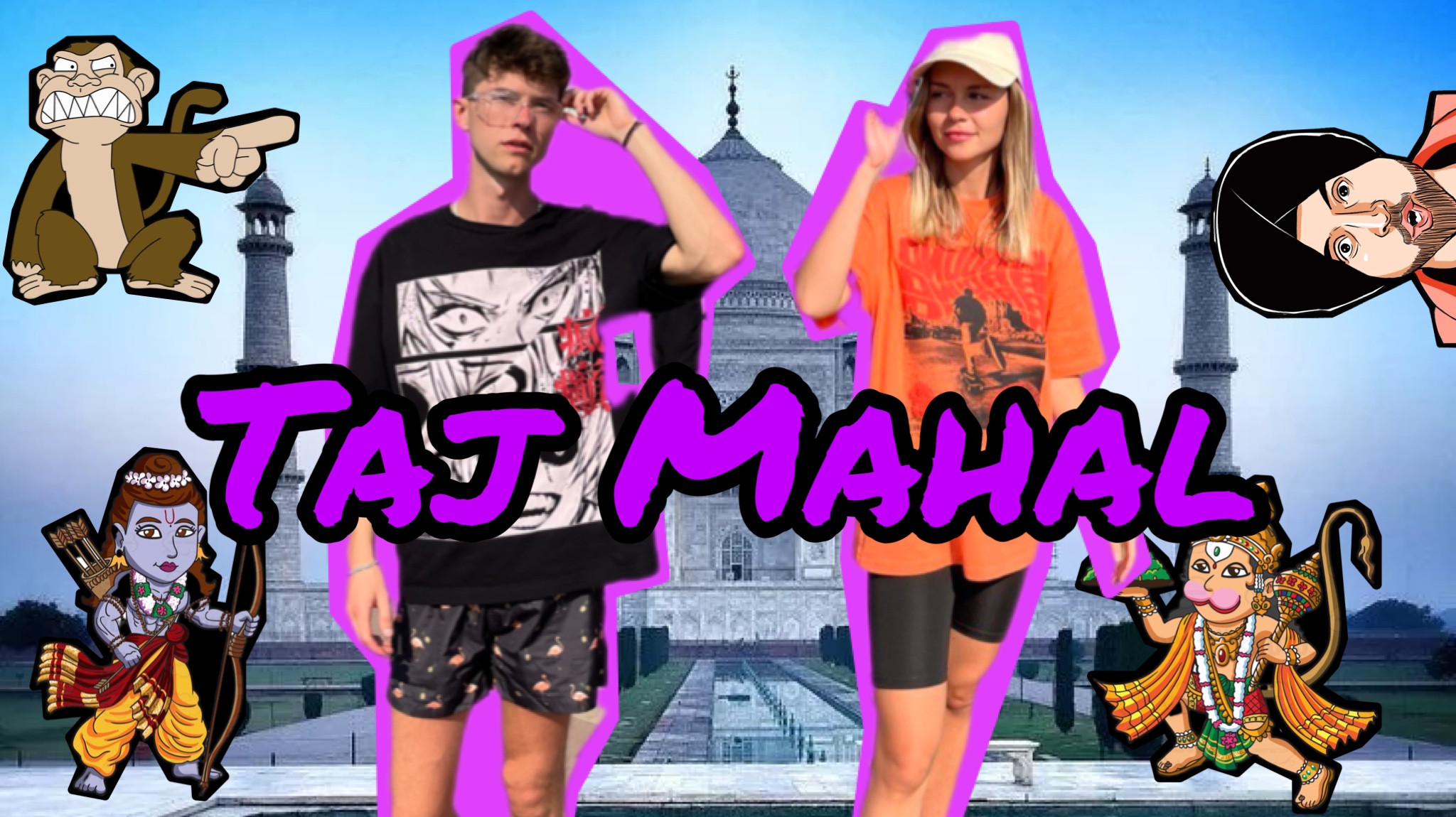 Путь то Тадж Махала. Разборки с полицией. Нападение обезьян. смотреть онлайн