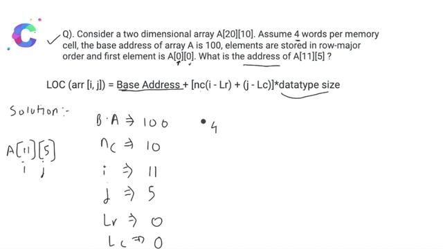Row Major and Column Major Address Calculation in 2d Array | **Practical Example** смотреть онлайн
