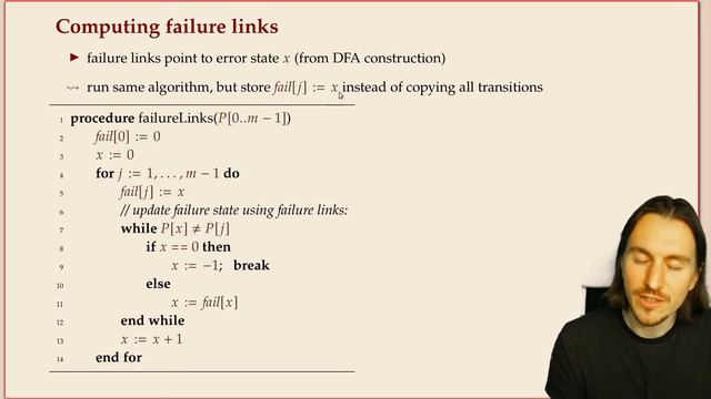 COMP526 4-5 §4.4 The Knuth-Morris-Pratt algorithm смотреть онлайн