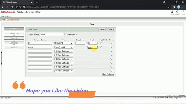 Creating Table in Oracle Database || Oracle DB GUI || Database home page смотреть онлайн